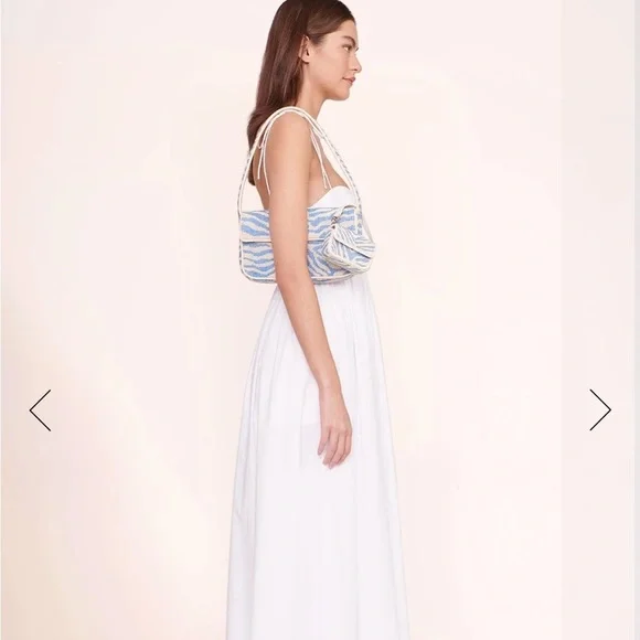 *SOLD* STAUD TOMMY BEADED BAG LIGHT BLUE CREAM - Picture 6 of 10